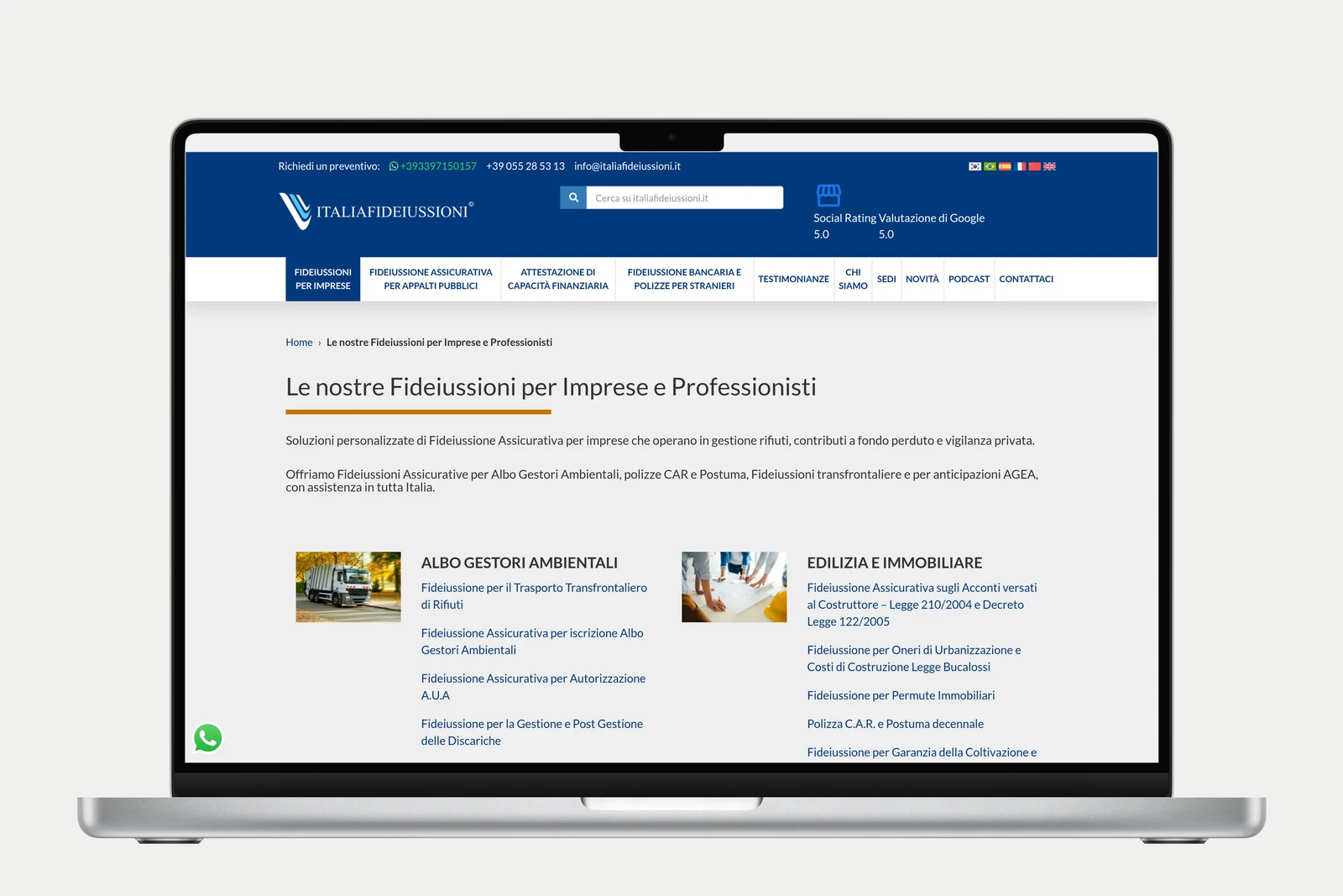 Italia Fideiussioni mockup